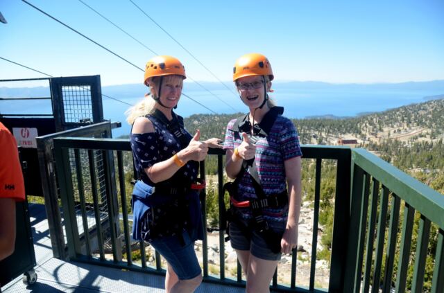 LeAnn and Kiersten - ziplining 02