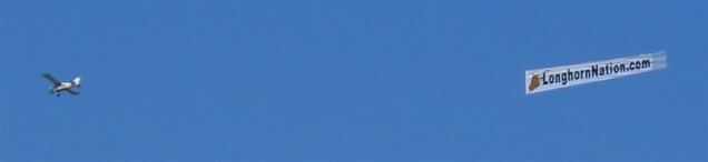 The airborne Nation banner (close)