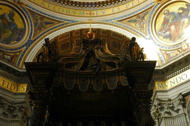 Top of Bernini's altar and ceiling detail