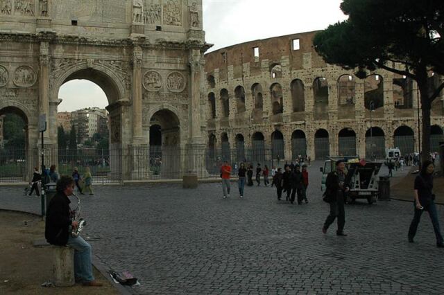 Sax, Arch, and Colosseum
