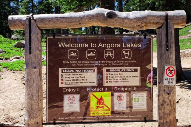 Angora Lake trailhead