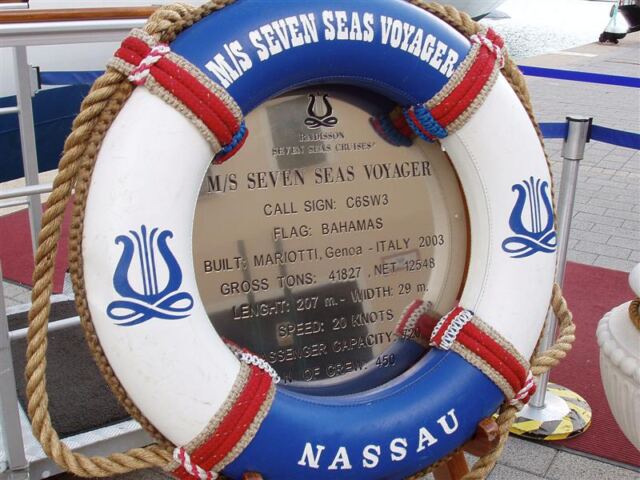 PO - SS Voyager plaque