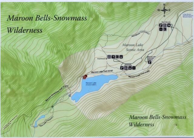 Maroon Bells - Snowmass Wilderness map