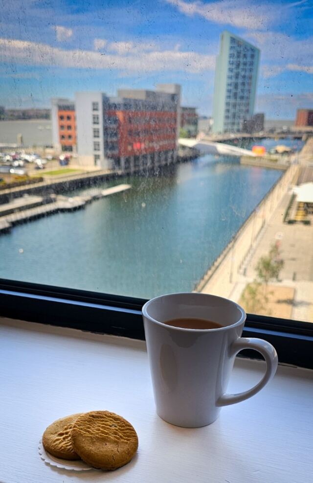 Tea and biscuits in Liverpool