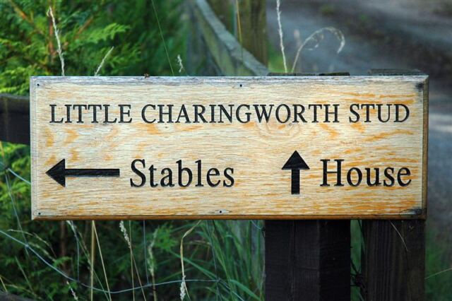 Little Charingworth Stud sign
