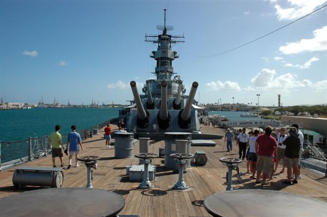 Looking aft from front