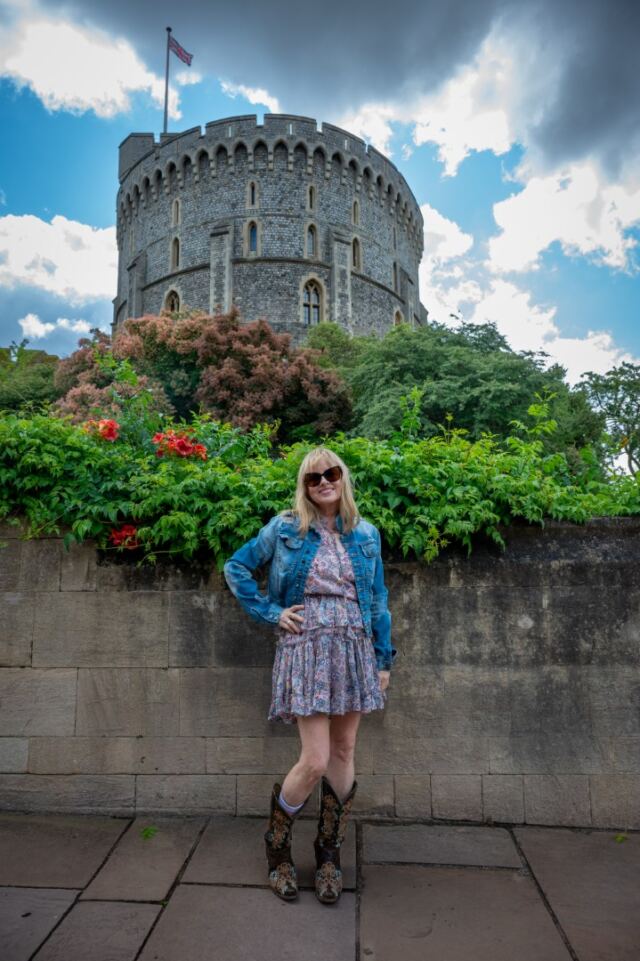 Kathy and Windsor Castle tower