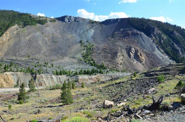Collapsed mountain sections that formed Earthquake Lake (1)