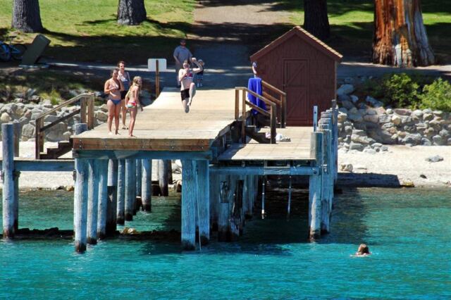 Jumping off the dock