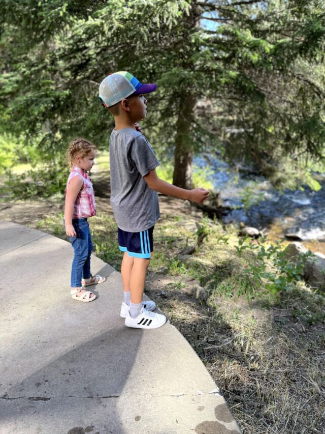Cole and Shiloh scope out sites for family photos 1