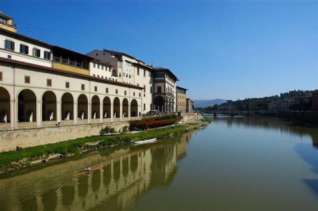 Looking down River Arno