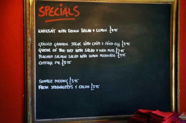 Today's specials