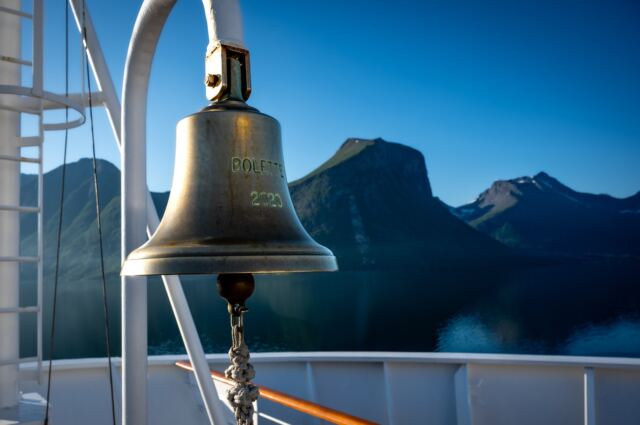 Bolette forecastle bell and Fjords