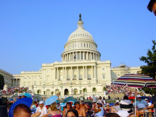 Capitol Fourth - view of dome from our location