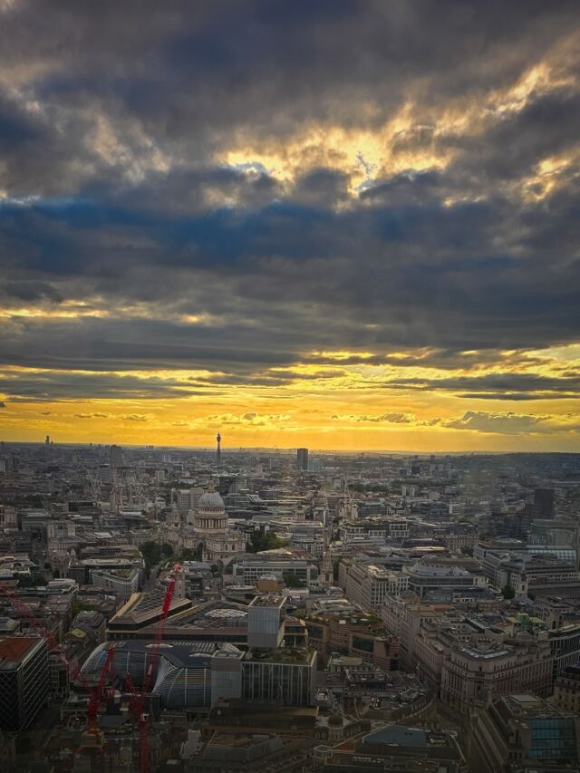 London sunset from Sky Garden