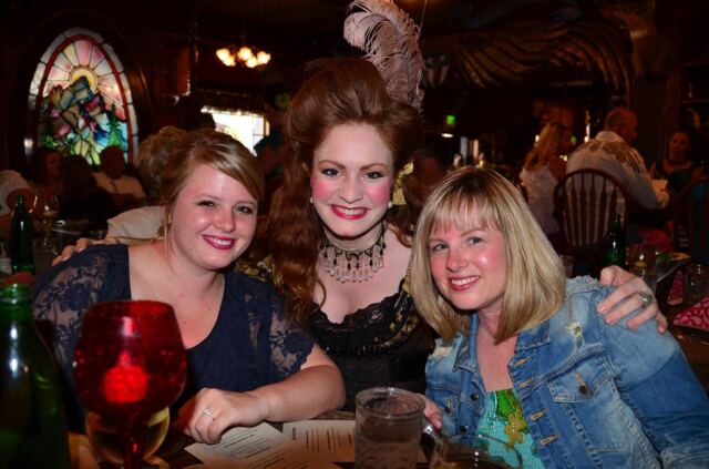 Mel, Kathy, and our waitress (who was also one of the lead actresses in the play!)