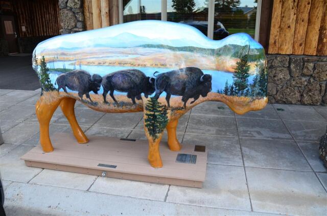 West Yellowstone painted bison (1)