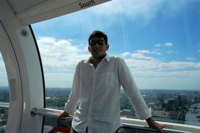 Andrew chills in the London Eye