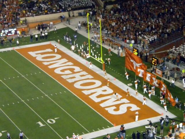 South end-zone post-score flags
