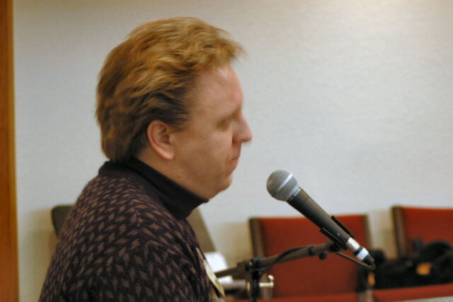 Todd plays the keyboard