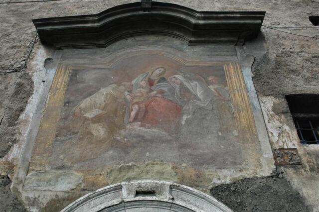 Mural above doorway