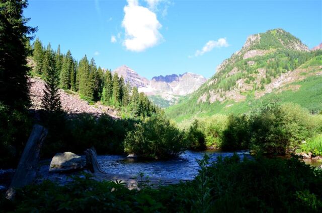 A clear stream leads the way