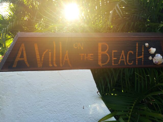 A Villa on the Beach sign 2