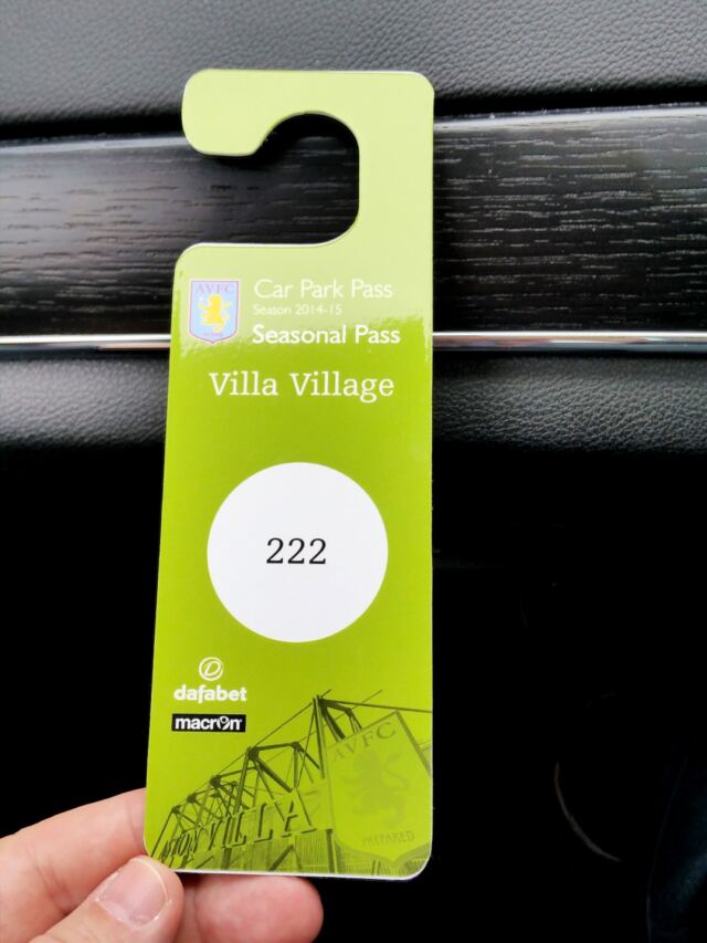 Villa parking pass