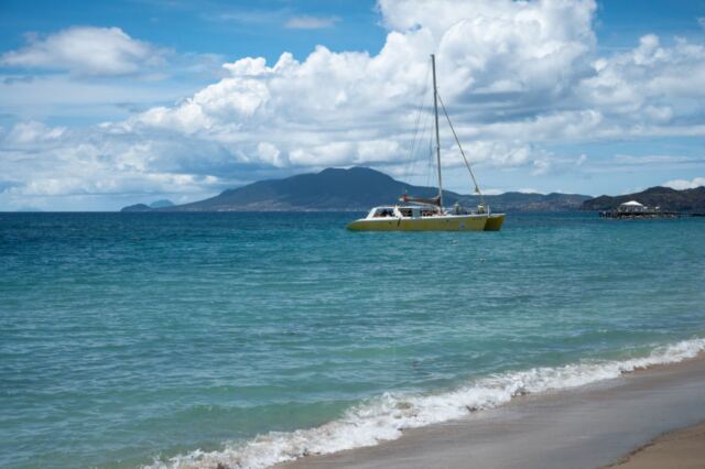 St Kitts in the distance