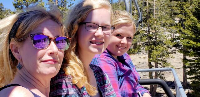 LeAnn, Kiersten, and Melanie - Heavenly chairlift
