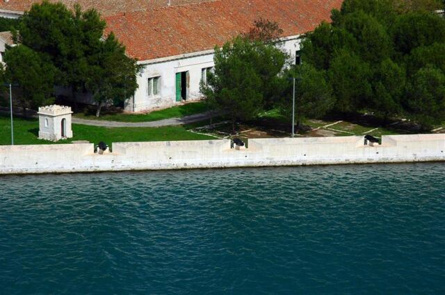 Cannons line the wall