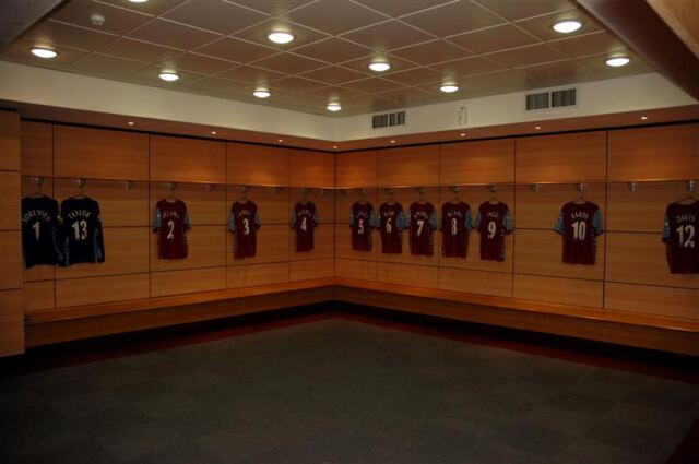 Aston Villa dressing room