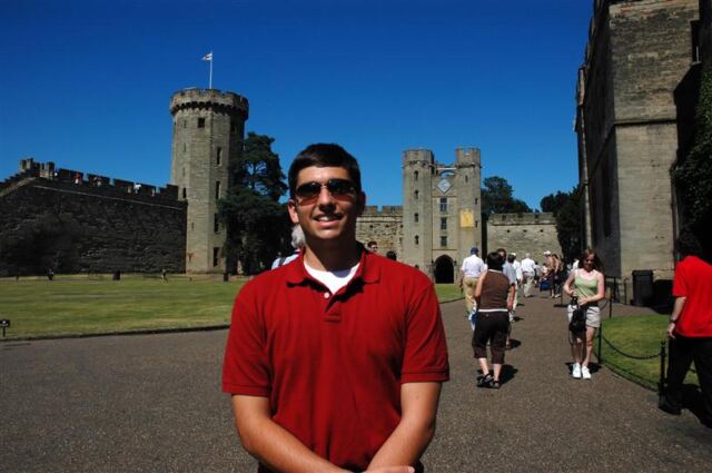 Andrew inside Warwick Castle