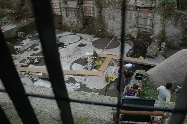 Archeological dig in progress