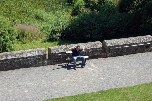 Andrew waits below
