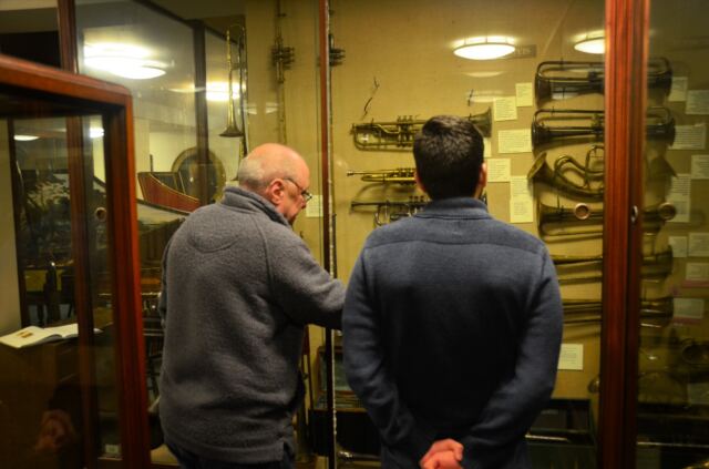 Andrew and the Bate Collection docent