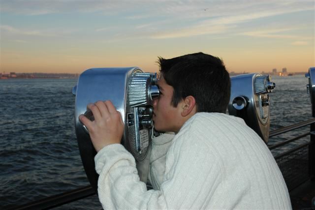 Andrew looks at NYC skyline