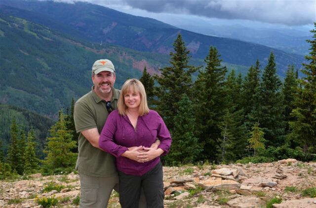 Roger and Kathy atop Aspen Mountain