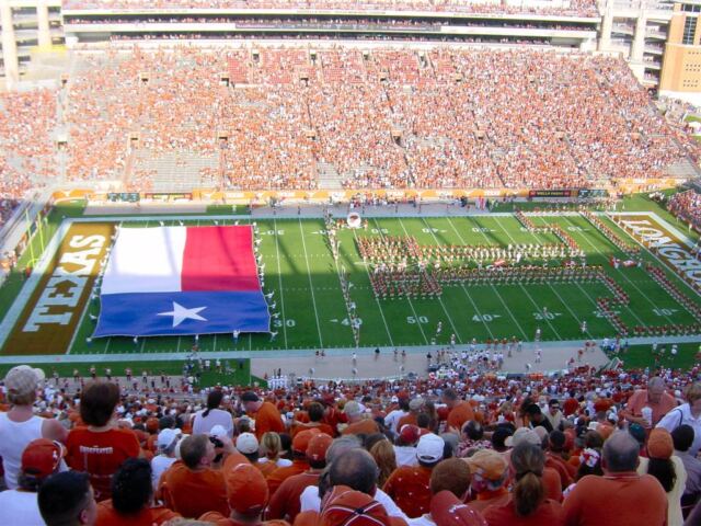 Texas flag and Block T
