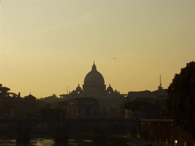 PO - Sunset behind St. Peter's