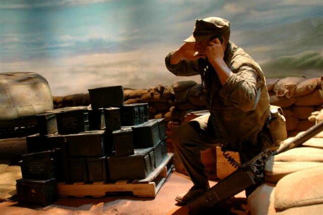 Calling for reinforcements - Hill 881 South near Khe Sanh Vietnam