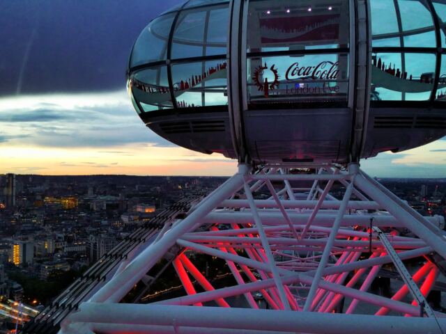 London sunset from top of London Eye 3