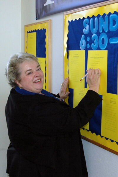 Gail signs up for a small group