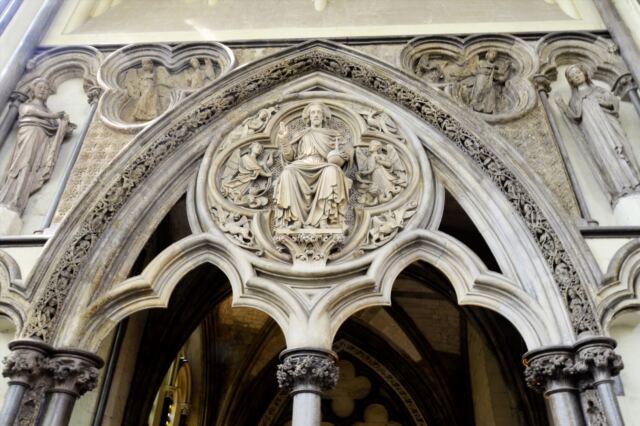 Westminster Abbey - Chapter House entrance carving