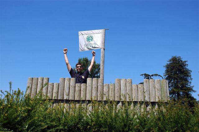 Andrew makes it through the maze first