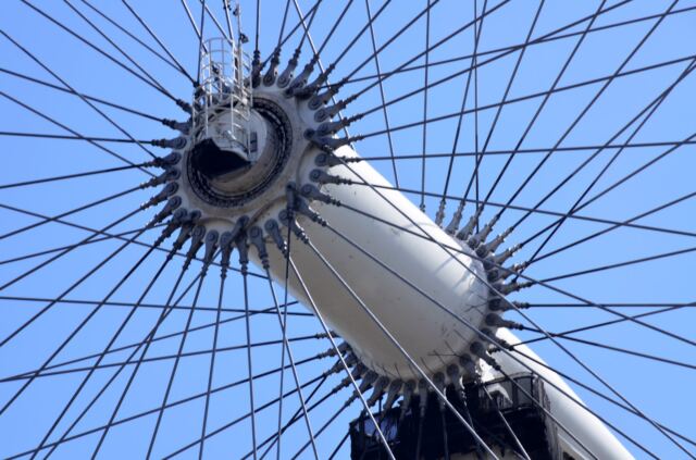London Eye - blue sky details (3)