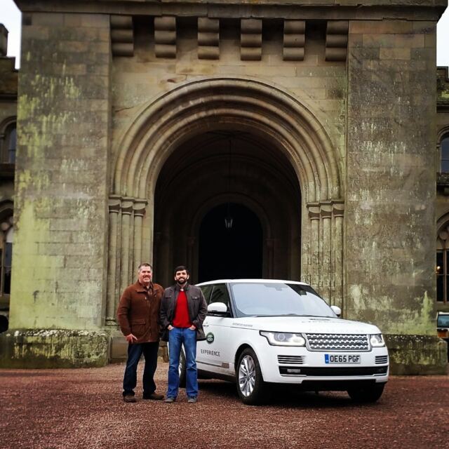 Roger and Andrew with Range Rover at Eastnor Castle (3)