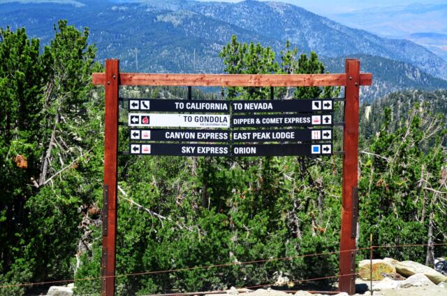 Stateline Marker atop Heavenly