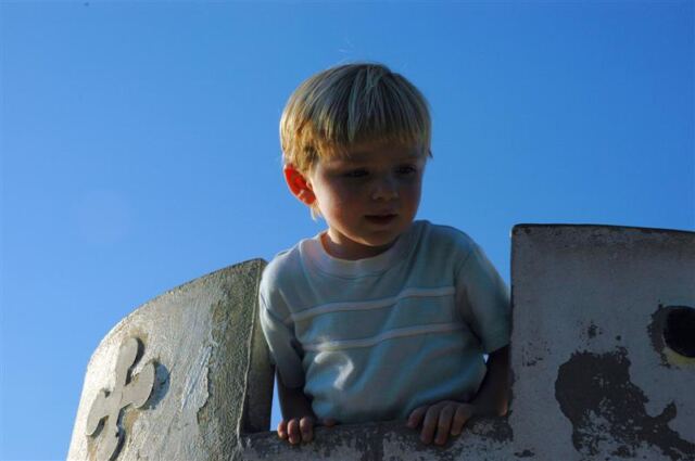 King Sam looks over his domain