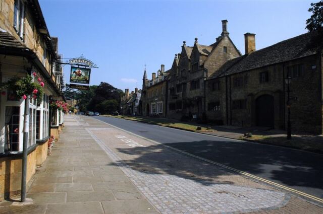 Looking up high street